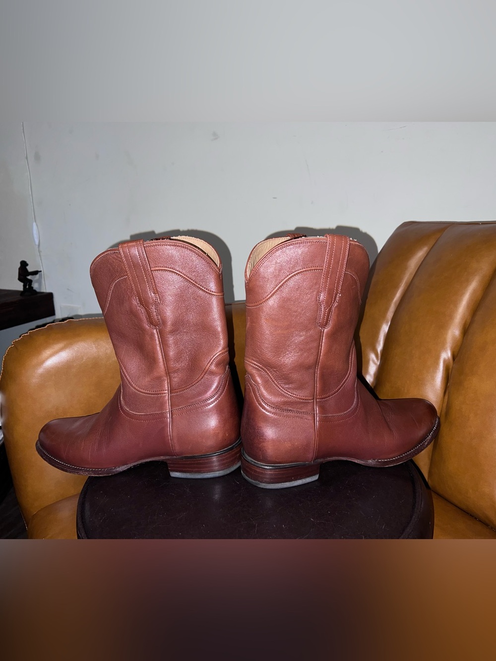 Tecova “The Earl” bourbon calfskin boots size 12.5D